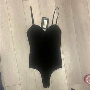 NWT Black sweetheart neckline Bodysuit